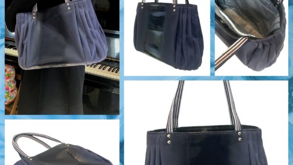 マチをタックでふんわりと。大人かわいい💙トートバッグ